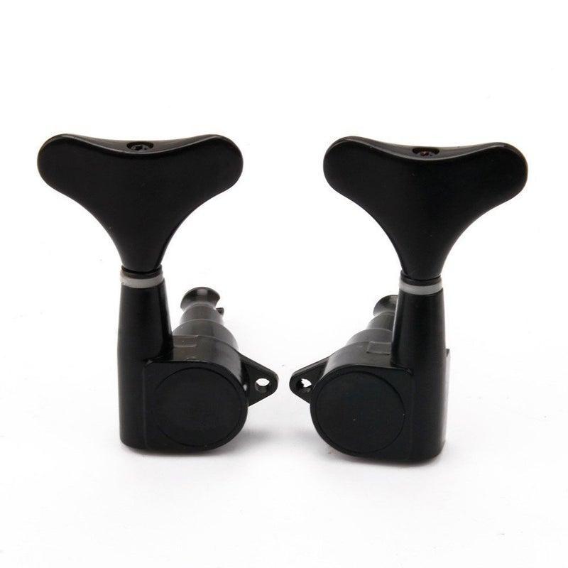 WingPower Electric Bass Tuning Pegs, Machine Heads Knobs, String Tuners for Electric Bass, 4Pcs, 2 Left 2 Right, Black Closed Zinc Alloy, Guitar and Bass Accessories - Image 5
